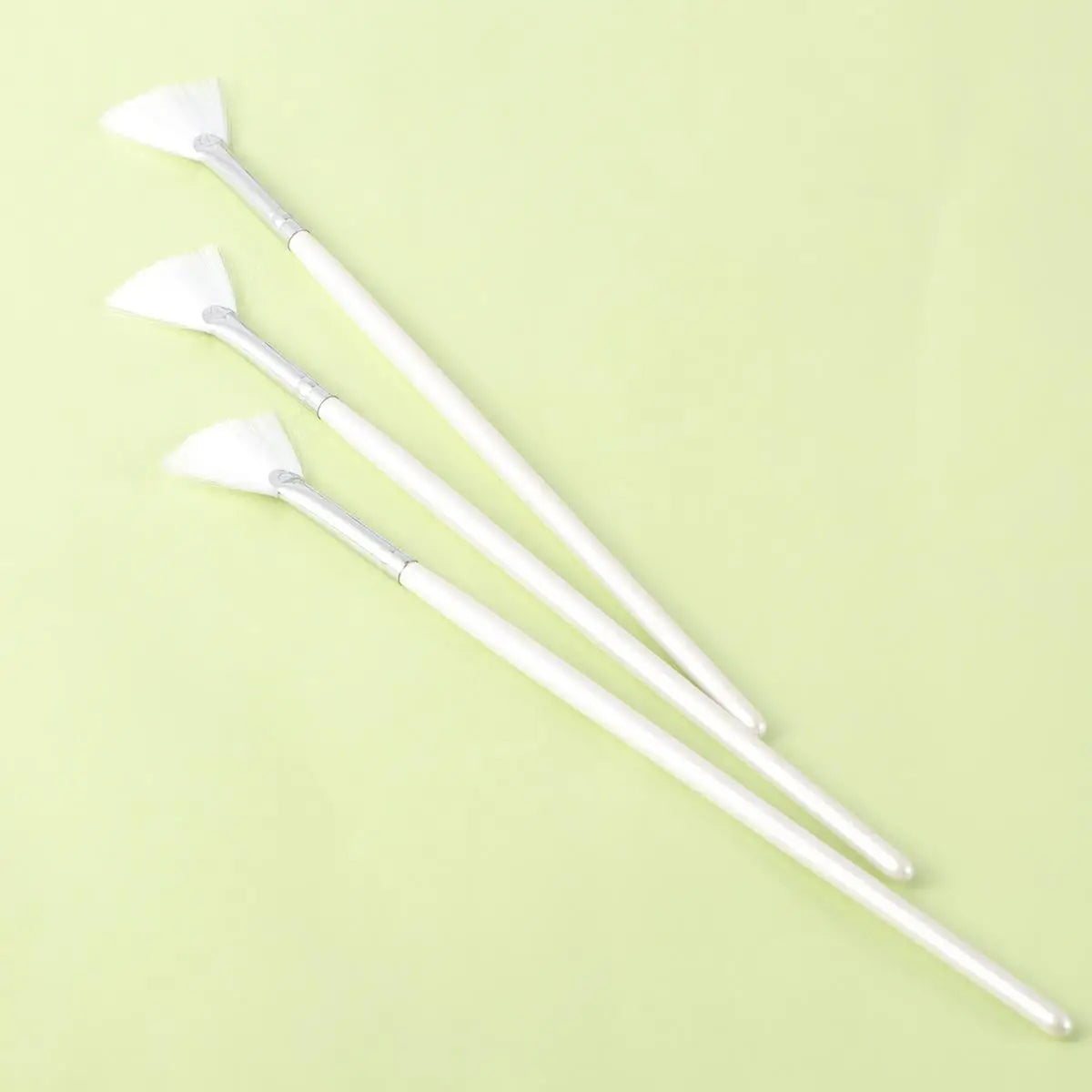 3 Pcs Shape for DIY Skin Care Mask Diy Brushes Fan Shape Mask Brushes Facials Skincare Smooth Coverage Beauty Tools